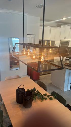 chandelier installation